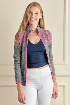 Women's Seamless Half Zipper Jacket with Thumb Holes - Great for Fall